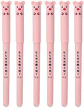 Piaogui 6pcs 0.5mm Erasable Gel Pens, Kawaii Cute Bear Pig Erasable Gel Pen Set by Unknown