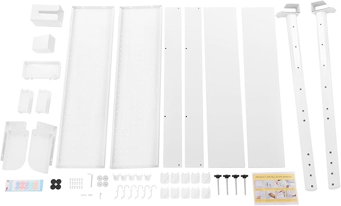 Dlinanta Clamp-On Pegboard Desk Organizer, 2-Tier Clamp On Desk Shelf - Image 9