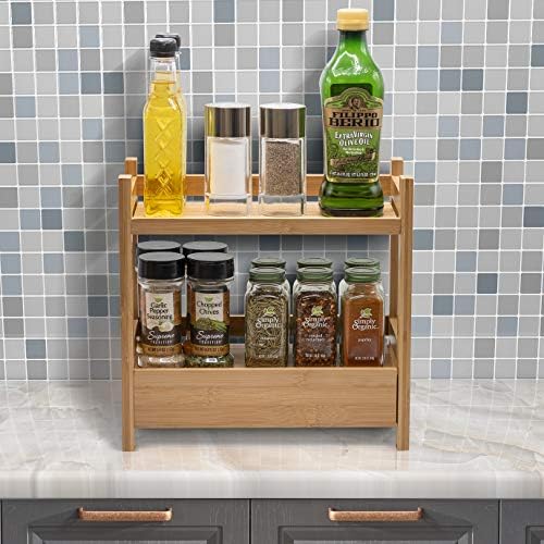 Sorbus Matcha Station Shelf, Bamboo (13" x 6.5" x 12.6", Natur...