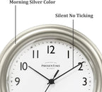 Presentime & Co. 8.5" Modern Farmhouse Essential Wall Clock, Silent Non Ticking - Image 2