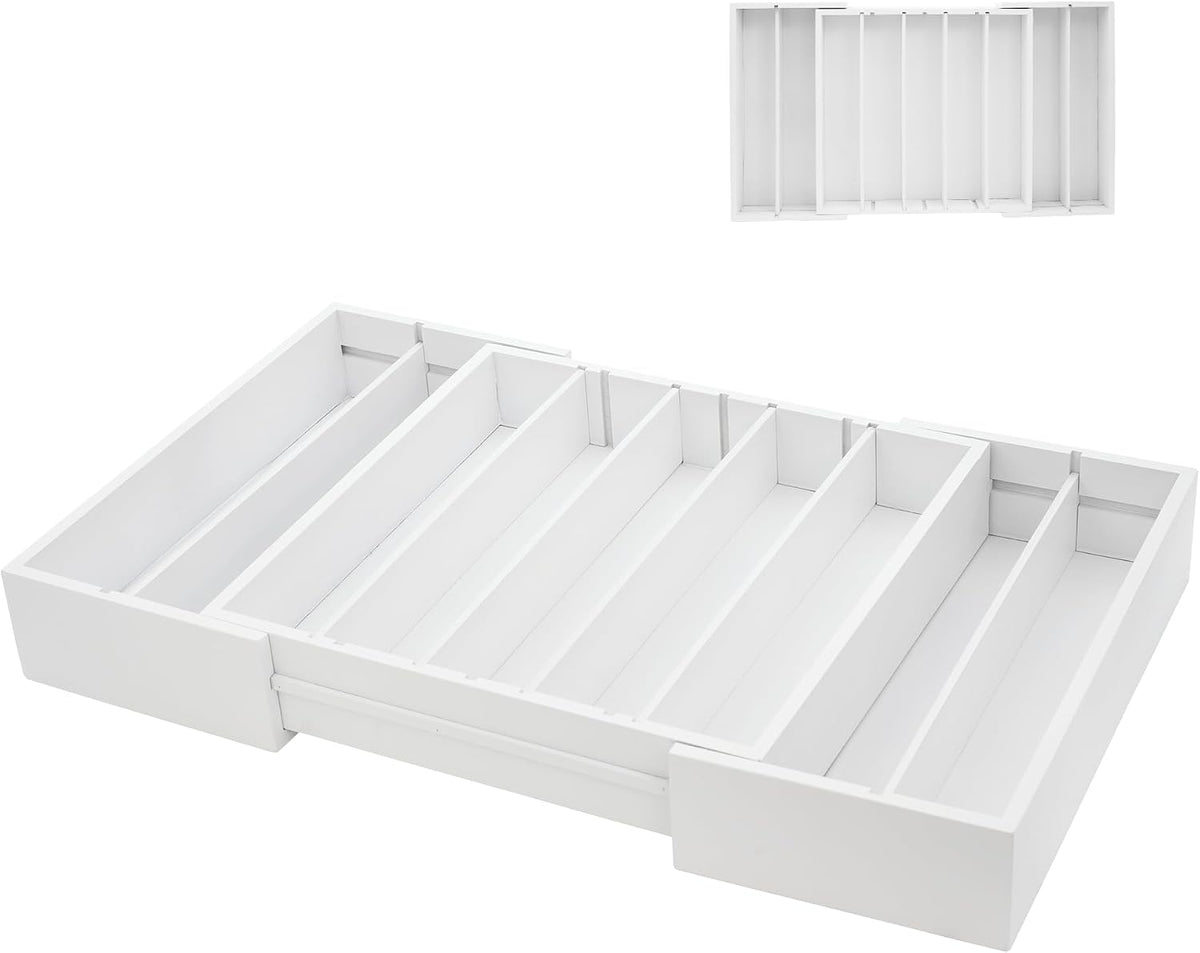 MinBoo Bamboo Drawer Organizer - Expandable K Cup & Pods Holder, Coffee P...