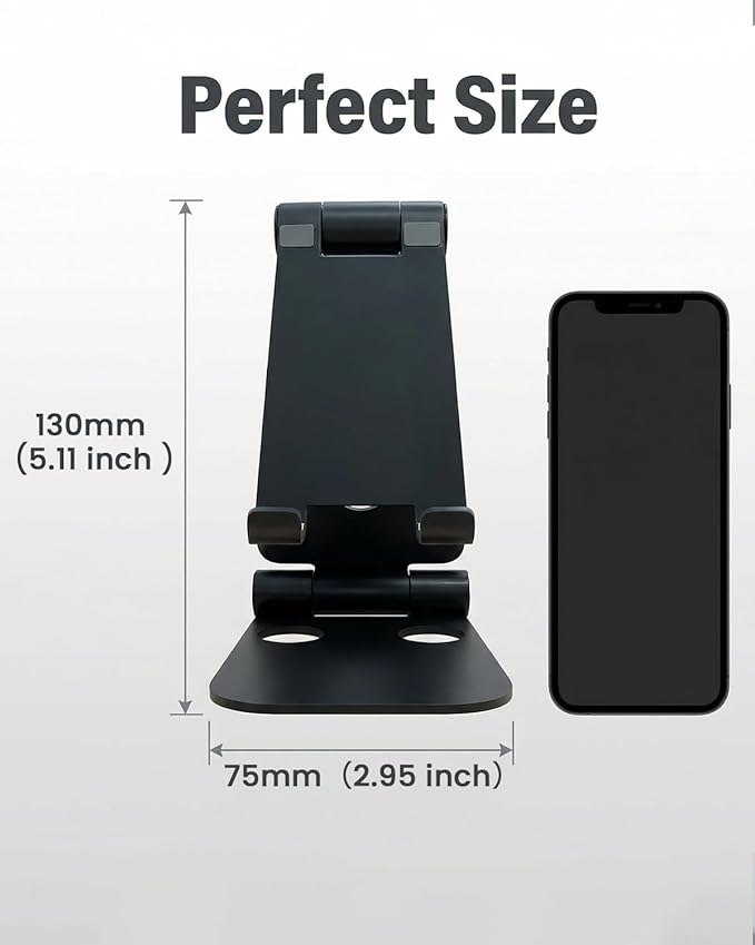 LOXP Tablet Holder Stand, Adjustable Aluminum Alloy Phone Stand, Compatible - Image 3