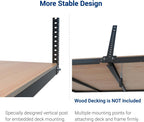 fleximounts 4x8 overhead garage storage rack, without decking showing dimensions