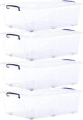 Superio Storage Bins with Lids, Stackable Totes, BPA Free, Odor Free, Organizer by Superio