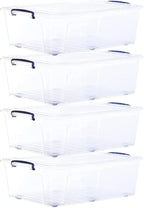 Superio Storage Bins with Lids, Stackable Totes, BPA Free, Odor Free, Organizer by Superio