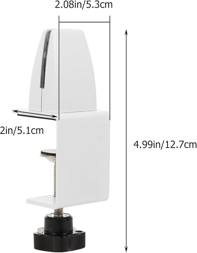 TEHAUX 2pcs Desk Partition Clip Hole Desktop Mount Clamp on Desk Accessories - Image 2
