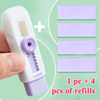M&G 4+1 Pack Rubber Erasers Sliding Retractable Eraser, Soft Cute Erasers Push - Image 3