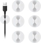 Shintop Cable Clips, 6 Pack White Cord Holder Cable Management Wire Organizer by Shintop