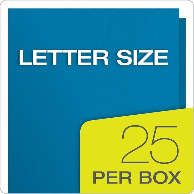 Oxford Twin-Pocket Folders, Textured Paper, Letter Size, Light Blue, Holds 100 - Image 6