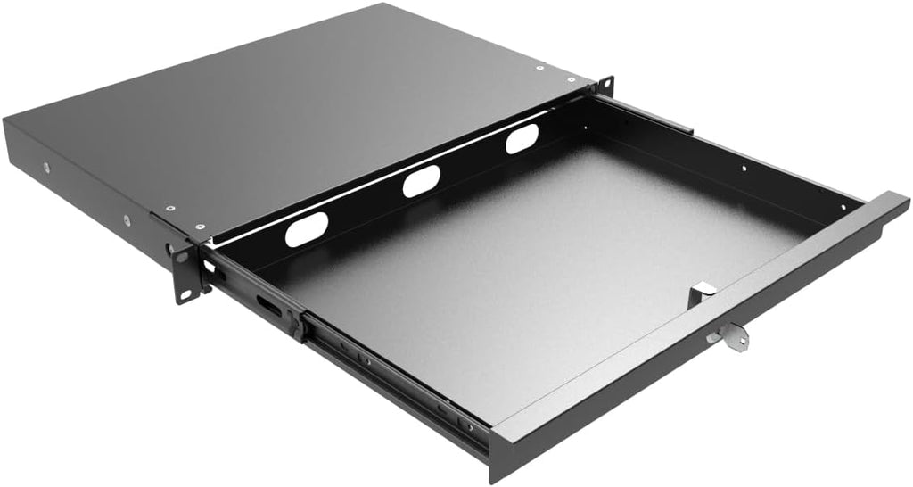 QiaoYoubang 1U Server Cabinet Case 19 Inch Rack Mount Lockable Drawer