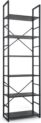 CAPHAUS 6 Tier Bookshelf, 24 Inch Width Free Standing Shelf, Bookcase Shelf - Image 9
