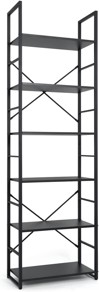 CAPHAUS 6 Tier Bookshelf, 24 Inch Width Free Standing Shelf, Bookcase Shelf - Image 9