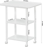Lerliuo 3-Tier Printer Stand, Industrial Mobile Printer Table - Image 4