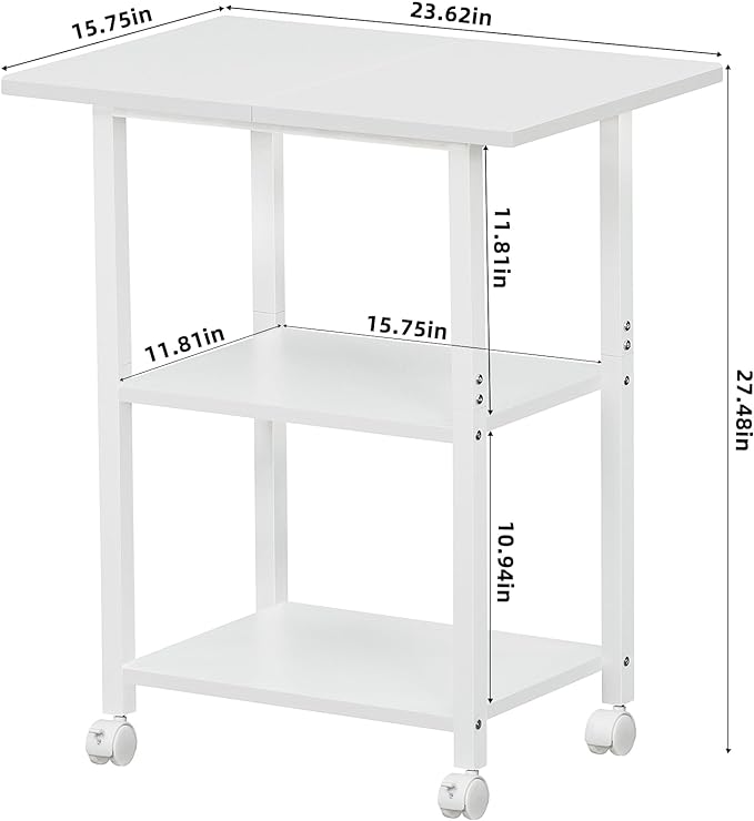 Lerliuo 3-Tier Printer Stand, Industrial Mobile Printer Table - Image 4