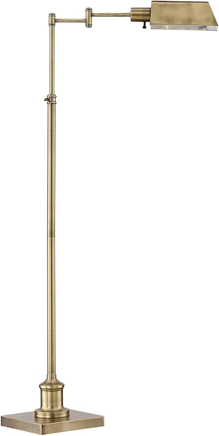 Regency Hill Jenson Traditional Farmhouse Metal Adjustable Pharmacy Floor Lamp - Image 2
