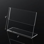 NIUBEE Slanted Back Acrylic Sign Holder 7 x 5 Inches, Restaurant -Horizontal - Image 3