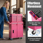 dreamade 5-drawer tool chest combo, rolling tool cabinet, package contents