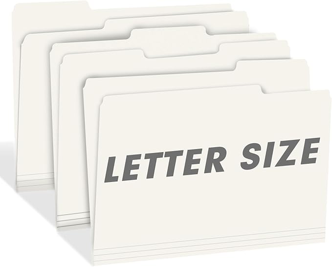 File Folder, RAZCC 150 Pack 1/3 Cut Tab File Folders Letter Size, Folders - Image 6