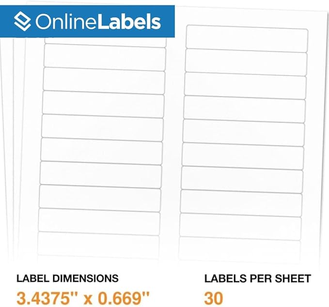 3.434 x 0.667 Blockout File Folder Labels - Image 2