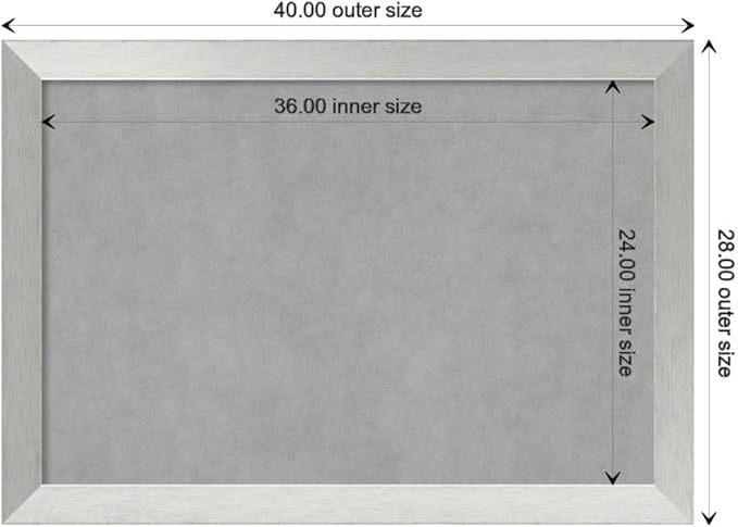 Amanti Art Silver Framed Magnetic Board 28x40 Large Vision Board - Image 4