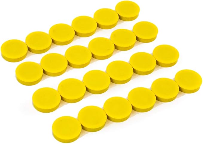 Round Fridge Magnets, Button Shaped, Small Colorful Magnetic Discs by BullseyeOffice