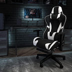 Flash Furniture Optis Black Gaming Desk and Black Footrest Reclining Gaming Chair Set with Cup Holder, Headphone Hook, and Monitor/Smartphone Stand | Cup Holder, Headphone Hook, Monitor/Smartphone Stand