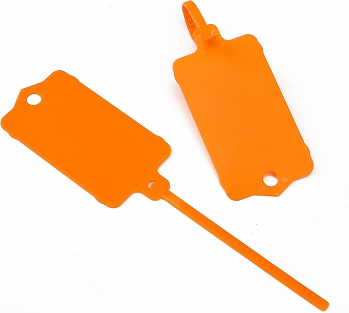 100pcs Blank Plastic Tags for Labeling Reusable Hanging Tags Ties Key Tag - Image 5