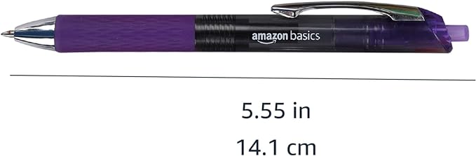 Amazon Basics Gel Pens Fine Point Smooth Writing Pens, Retractable, 12 Pack - Image 6