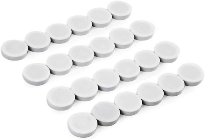 Bullseye Office 24 Round White Fridge Magnets, Button Shaped, Small Colorful by BullseyeOffice