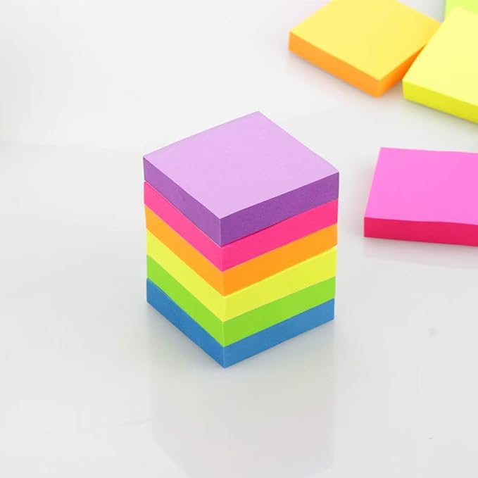 Early Buy Sticky Notes 2 x 2 Self-Stick Notes 6 Bright Color 12 Pads, 100 - Image 6