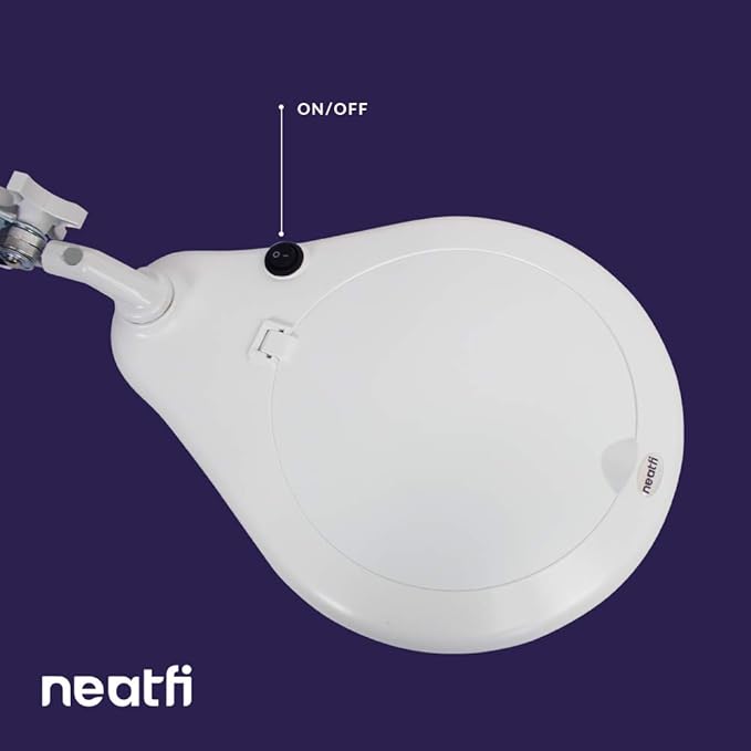 Neatfi LED Magnifying Lamp, 5 Diopter Glass Lens, 6500K Daylight Bright Light - Image 4