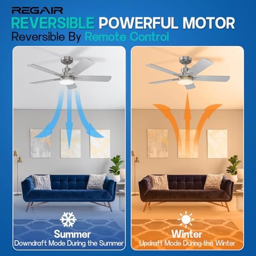 ceiling fan with light 42-inch, remote control reversible, close-up detail