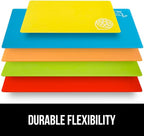 GORILLA GRIP 100% BPA-Free Flexible Cutting Board Set of 5, Durable Plastic Mats - Image 8