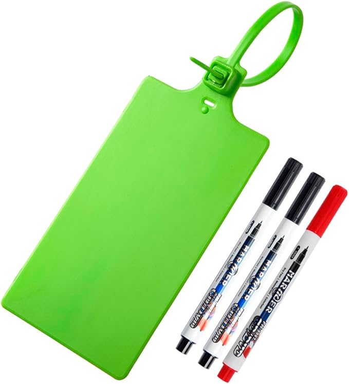 200Pcs Plastic Seals Shipping Label Tags, Writable Marker Big Sign Tie by FVSEC