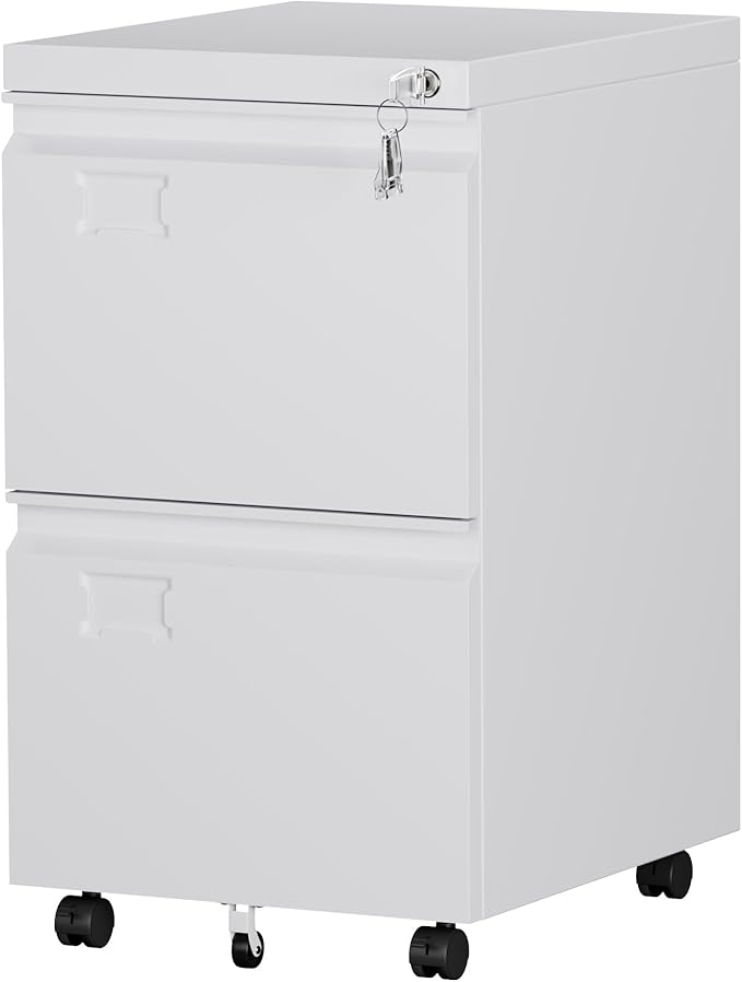 SUXXAN 2 Drawers Mobile File Cabinet, Metal Under Desk Cabinet by SUXXANFurniture