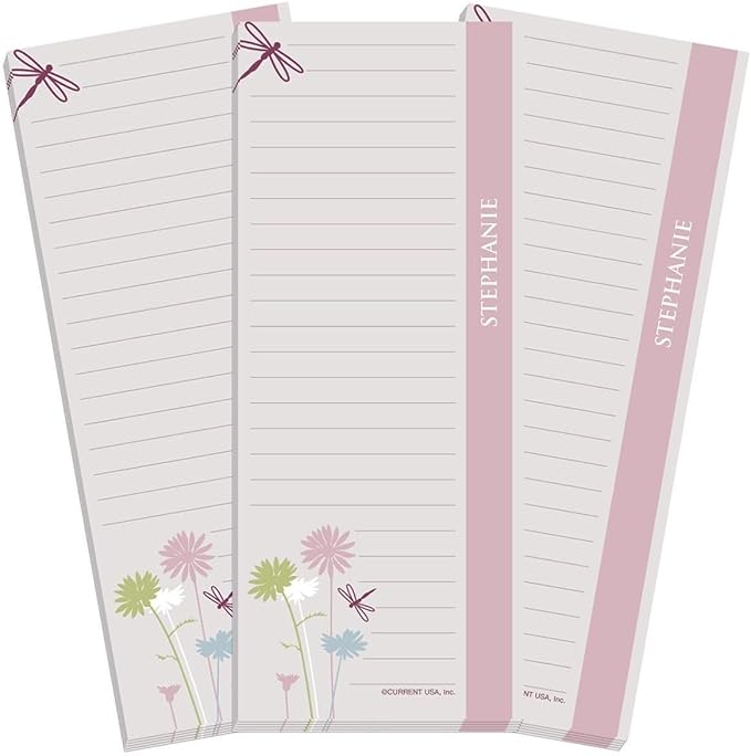 Current Dragonfly Personalized Lined Shopping List Pads by Current