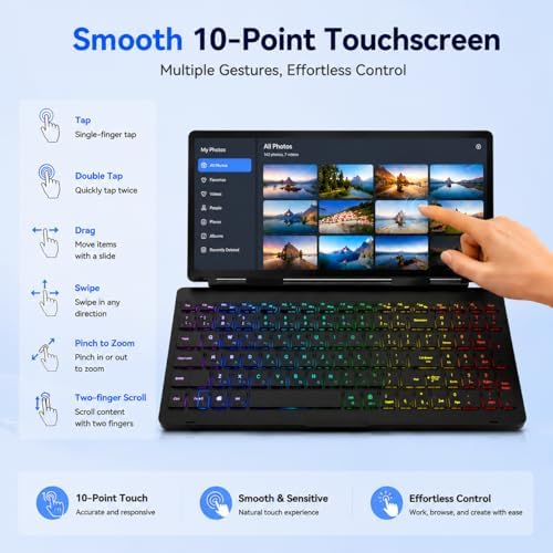 12.8" Touchscreen Portable Monitor with Keyboard for Laptop Desktop PC