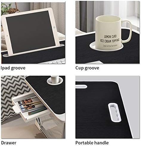 Laptop Bed Table, Laptop Desk for Bed, Foldable Laptop Bed Desk with USB Char...