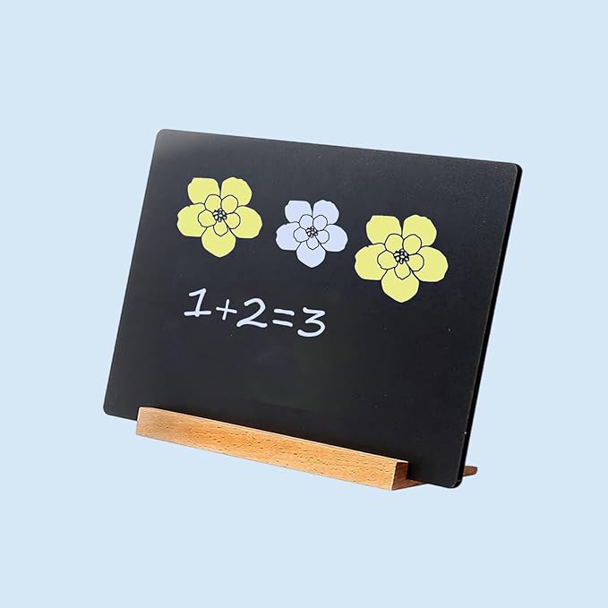 NEWNEWSHOW 8.7x12 Inch Tabletop Chalkboard - Image 8