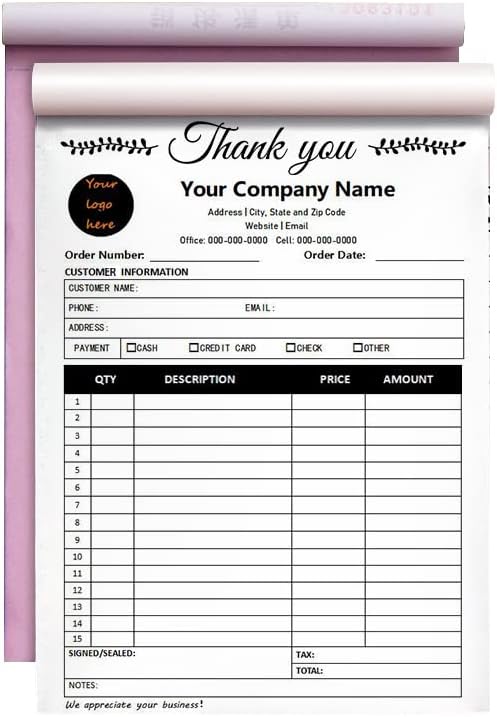 Custom Carbonless Sales Invoice Form Books by Unknown