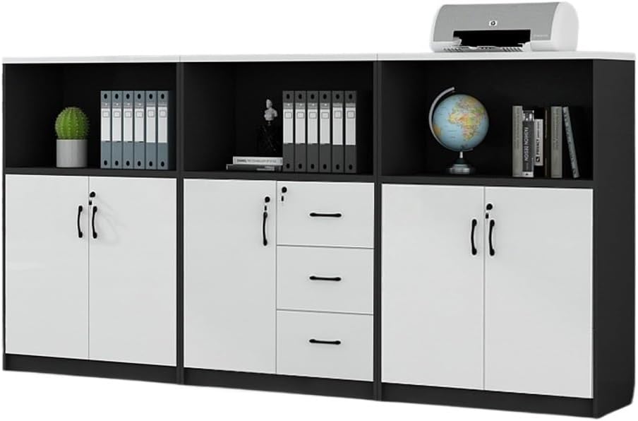 Multifunctional File Cabinet with Five Doors Three Cabinets Office Data Sundry Storage File Cabinets