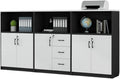 Multifunctional File Cabinet with Five Doors Three Cabinets Office Data Sundry Storage File Cabinets