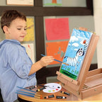 goldge tabletop easel acrylic paint set, painting kits on a desk or shelf