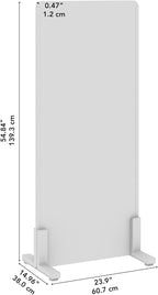 Bush Business Furniture 24W x 55H Freestanding Privacy Screen in Warm Beige - Image 3