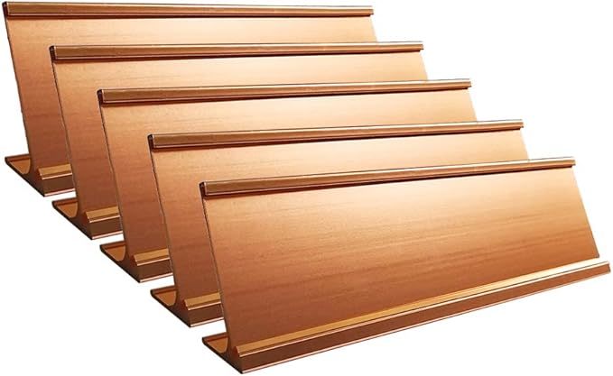 2" x 8" Aluminum Desk Name Plate Holder, Office Business Desk Sign Holder by Icomecn