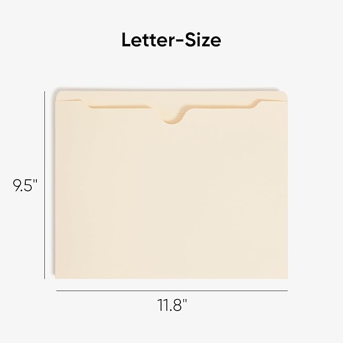 Smead File Jackets, Reinforced Straight-Cut Tabs, Letter Size - Image 2