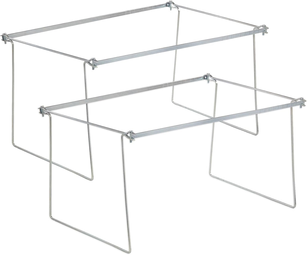Blue Summit Supplies Hanging File Bars, Letter Size, Steel, Set of 2 | 13 x 17.5 in steel file cabinet rails and hanging file folder frame, trim to fit, for filing cabinets and desks