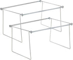 Blue Summit Supplies Hanging File Bars, Letter Size, Steel, Set of 2 | 13 x 17.5 in steel file cabinet rails and hanging file folder frame, trim to fit, for filing cabinets and desks