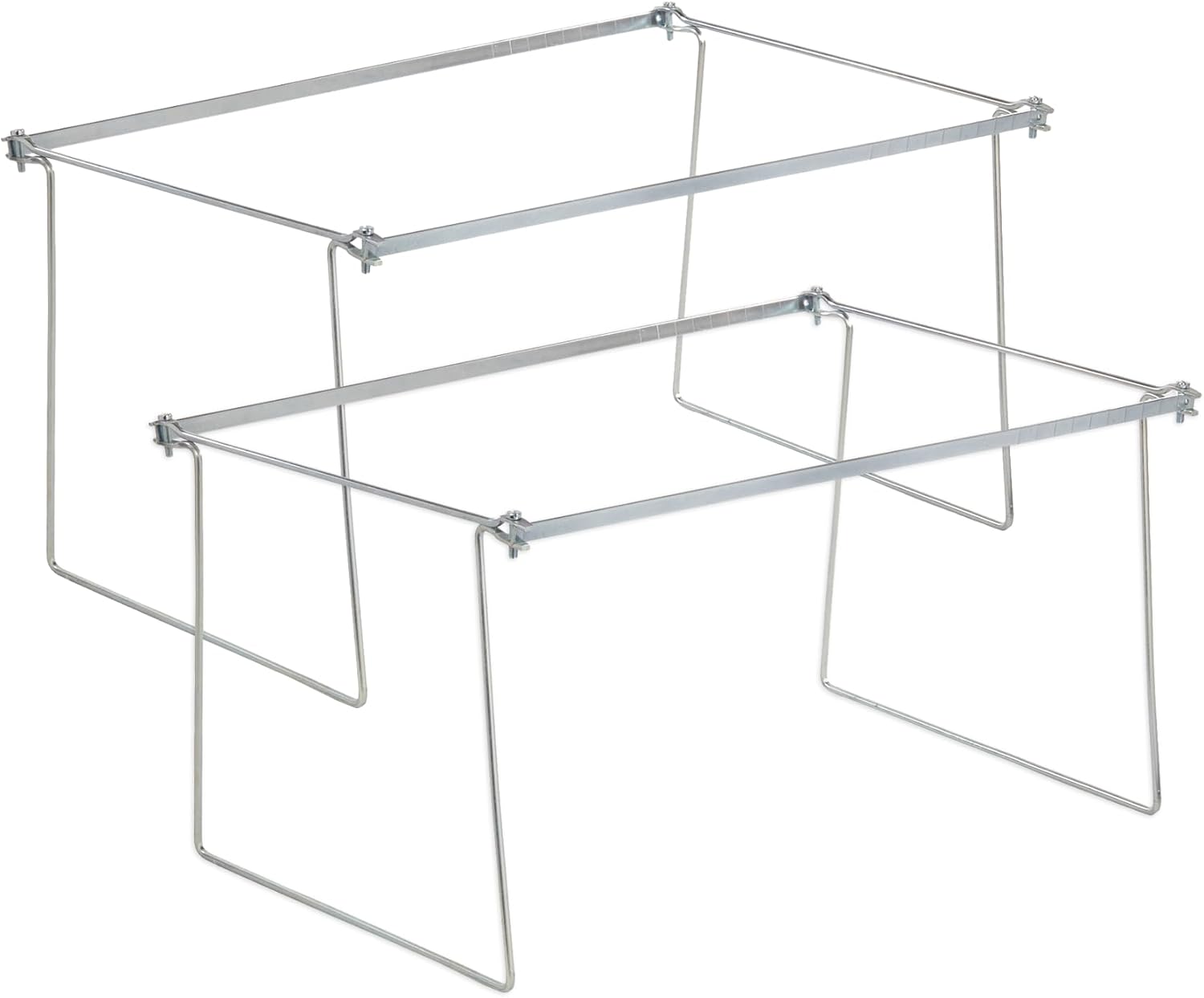 Blue Summit Supplies Hanging File Bars, Letter Size, Steel, Set of 2 | 13 x 17.5 in steel file cabinet rails and hanging file folder frame, trim to fit, for filing cabinets and desks