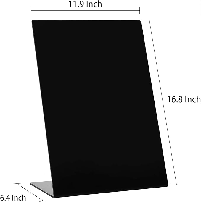 Liry Products Black Acrylic Tabletop Chalkboard Sign Liquid Chalk Markers - Image 3